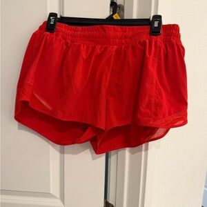 LuLulemon Red Athletic Shorts Hotty Hot 2.5